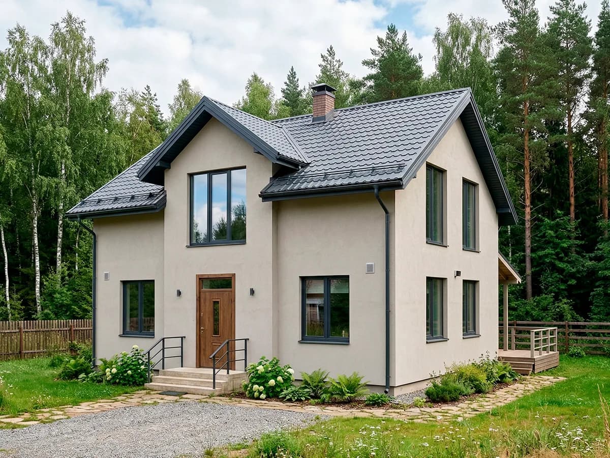 Построенные дома из газобетона 1