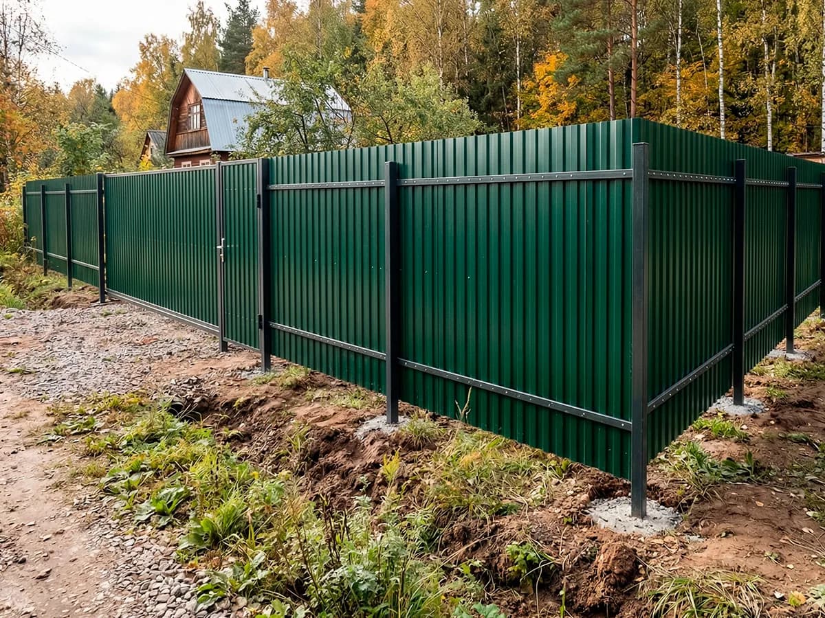 Примеры установленных заборов 2