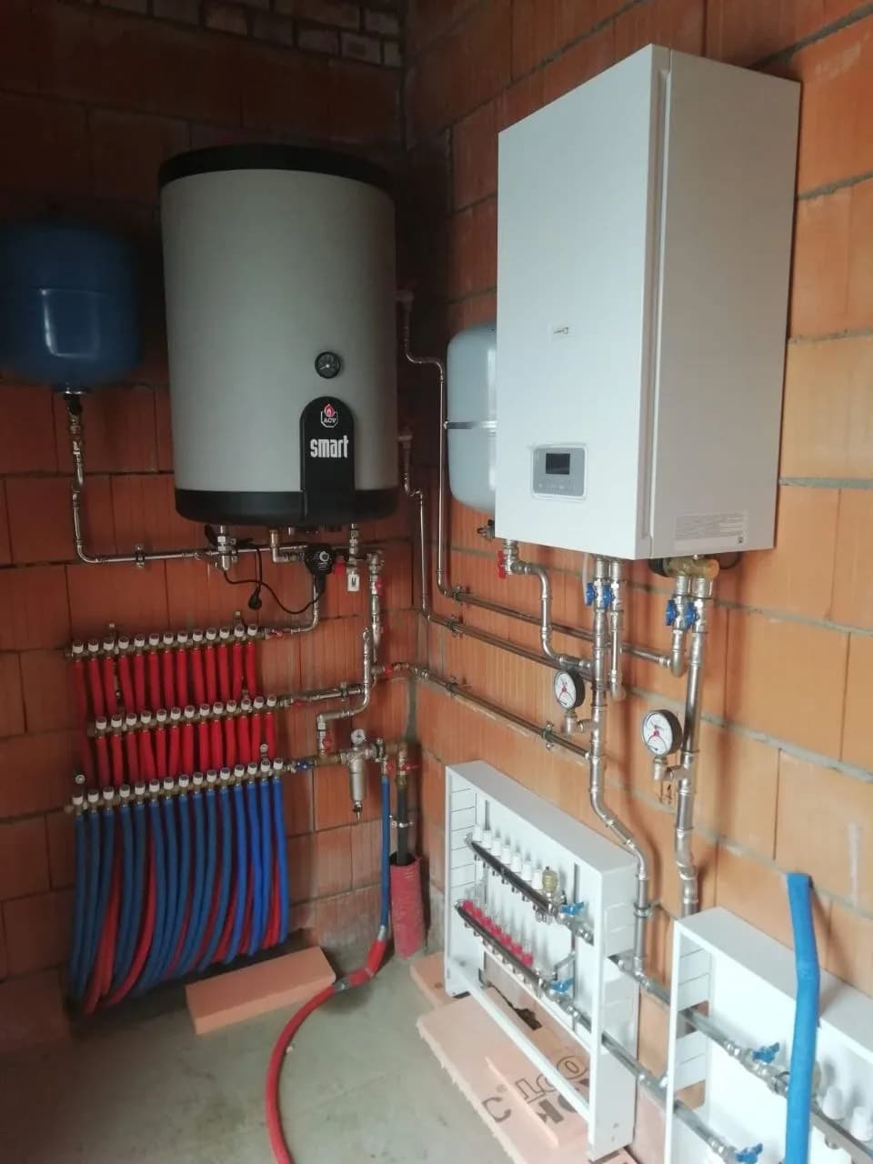 Монтаж теплого пола в кирпичном доме 8