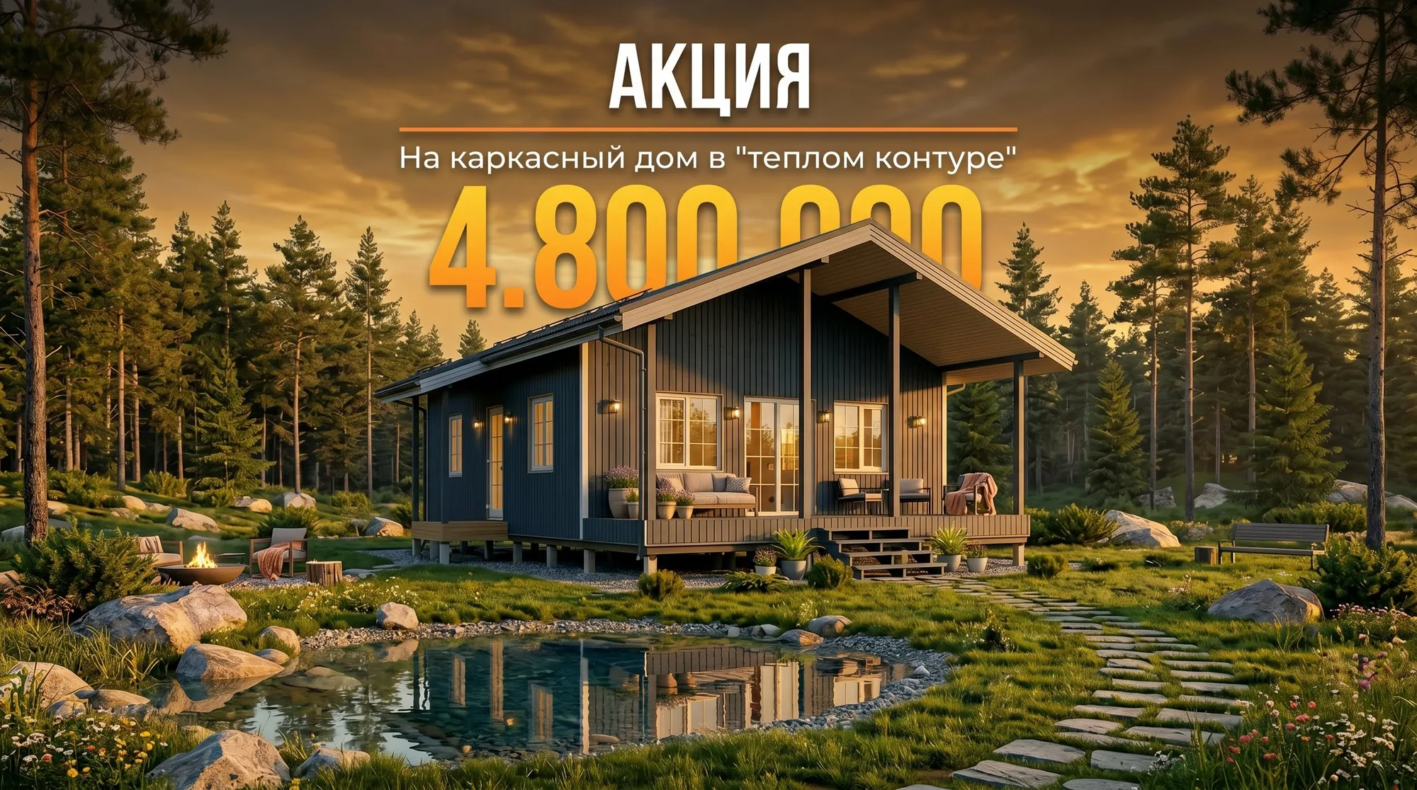 🔥 АКЦИЯ: Тёплый контур каркасного дома за 4 800 000 ₽